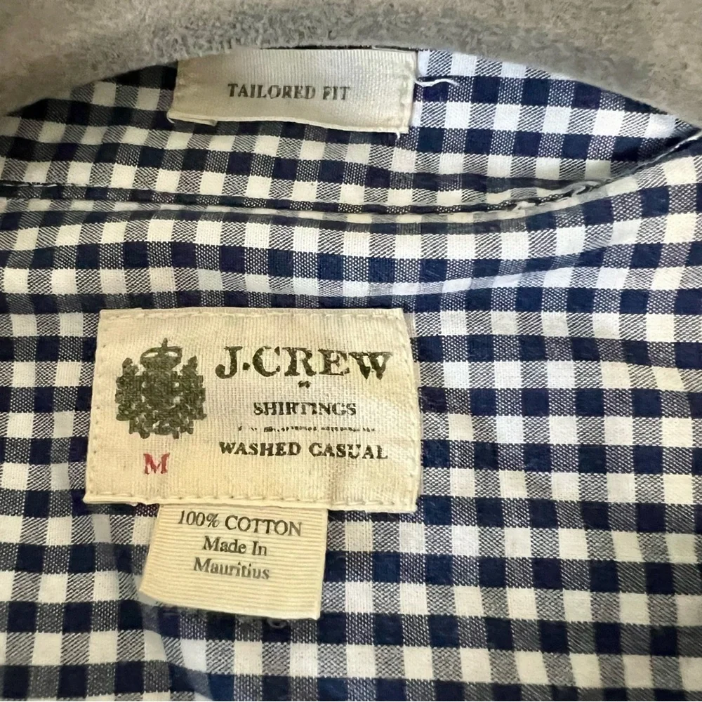 J. Crew Tailored Fit Washed Casual Long‎ Sleeve Button Down Shirt Men’s Size Med